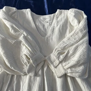Vestido Pomander Place Tuckernuck Gasa Millie Medio Blanco CASUAL Gasa Y22829T - Imagen 1 de 18