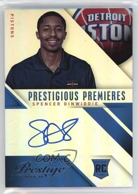 2014-15 Panini Prestige Premium Spencer Dinwiddie #PP-SD Rookie Auto RC - Image 1 of 2