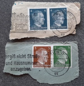 Deutsches Reich 1941 Briefmarke 3, 4 und 5 Pfg Adolf Hitler gestempelt - Bild 1 von 2