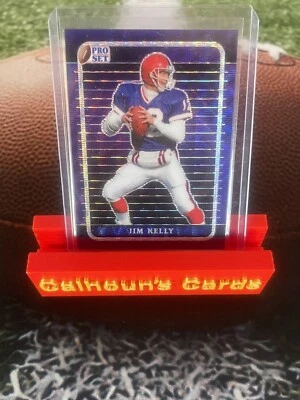 2023 Leaf Pro Set Jim Kelly Purple Wave /5 Buffalo Bills - Image 1 of 2