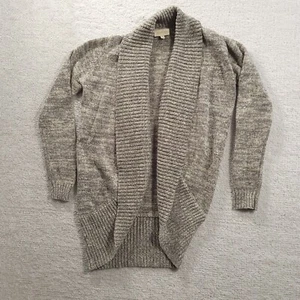 ModCloth Womens Open Cardigan Knit Heather Gray Sz Small Shawl Collar - Picture 1 of 11