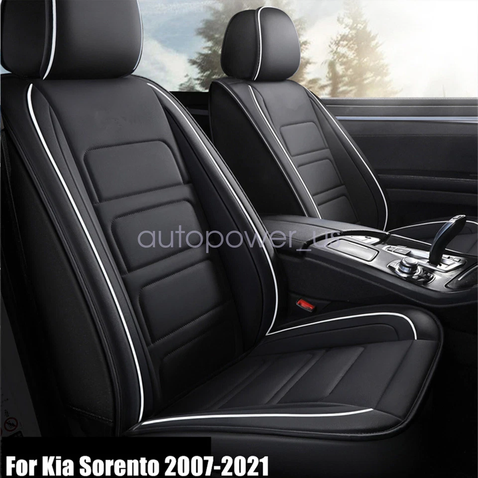 Full Set For Honda Car 5-Seat Cover PU Leather Cushion Cover Front Rear Cushion Foto 1 de 4
