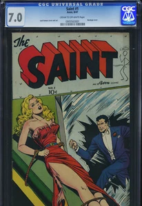 SAINT #1 - CGC-7.0, CR-OW - Avon - Cubierta de esclavitud clásica - Kamen - Edad de Oro - Imagen 1 de 3