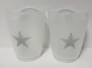 Texas NFL Dallas Cowboys Football Plastic Drinking Cups Set of 2 Souvenir Sport - Picture 1 of 4