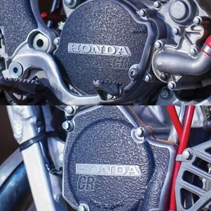 Black Engine Guards 2001-2004 Honda CR125 Cover Grip Tape CR 125 125R CR125R - Foto 1 di 4