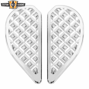 Chrome Anti-Slip Passenger Floorboards Footboards Fit For Harley Touring Softail - Picture 1 of 3