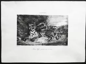 Lithographie originale d’Eugène DELACROIX - Foto 1 di 2