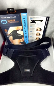 Shoulder Brace Copper Compression Left or Right Shoulder One Size Adjustable NEW - Picture 1 of 6