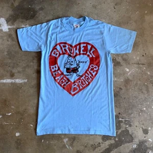 1980s VINTAGE 80s BIRDWELL BEACH BRITCHES BIRDIE SURFER T-SHIRT SZ S SURF TRUNKS - Picture 1 of 9