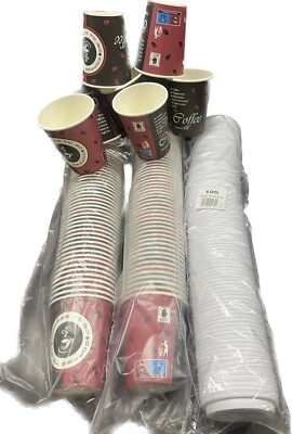Coffee to go SET  100 Stk 0,2 Kaffeebecher mit Deckel Pappbecher Becher Einweg - Bild 1 von 4