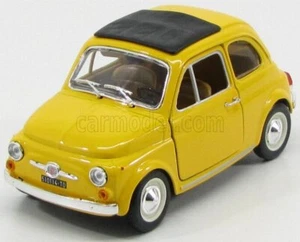 MODELLINO AUTO EPOCA STATICO BURAGO FIAT 500F 1965 GIALLO MODELLISMO SCALA 1:24 - Foto 1 di 4