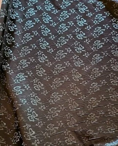 Ribbon Bows Floral Jacquard FABRIC Dark GREEN 48"W BTY - Picture 1 of 7