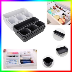 8er Set Schubladen Organizer Box Fach Einteiler Küche Kosmetik Kunststoff Büro - Bild 1 von 15