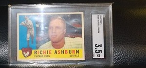 1960 Topps Phillies/Cubs Hall Of Famer Richie Ashburn #305 SGC 3.5 VG+