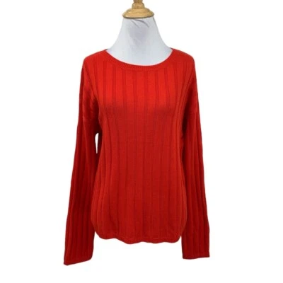 Sanctuary Sweater Womens M Medium Tomato Lillith Wool Blend Crew Neck Pullover - Image 1 of 4