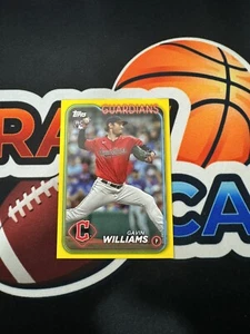 2024 Topps Series 1 Yellow Foil SP Gavin Williams Rookie RC Guardians #242 - Bild 1 von 2