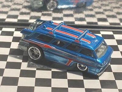 1/64 CHEVROLET GREENBRIER FURGONETA DEPORTIVA PERSONALIZADA NEUMÁTICOS DE GOMA AZUL M9 Foto 1 de 4