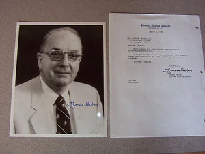 3 early deceased US Senators TLS`s + Autographed photos - Picture 1 of 3