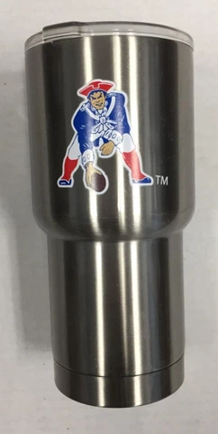 New England Patriots NFL Travel Stainless 20 oz Insulated Tumbler w/Lid Cover
