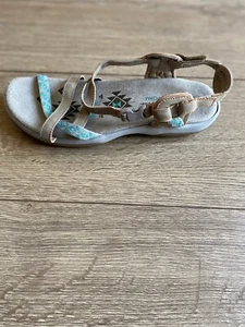 Skechers Reggae Slim Vacy Memory Foam Leather Strappy Sandals Size 4.5 EU 37.5 - Picture 1 of 8