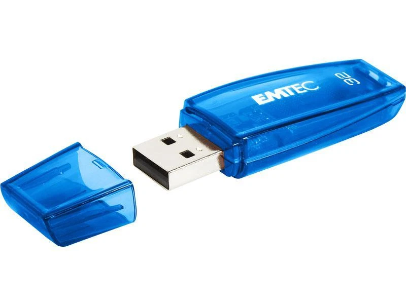 32GB USB Flash Drive Emtec C410 Blue USB 2.0 ECMMD32GC410 Blister - Image 1 of 1