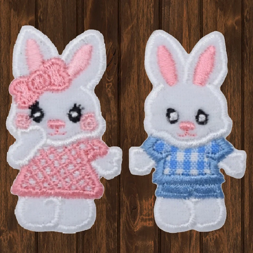 Easter Bunny Embroidered Patch — 2-Pack — Iron On - Image 1 of 1