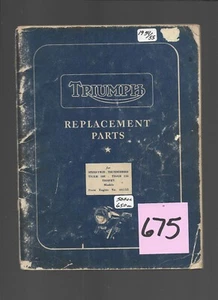 Triumph 1954-55 Speed twin Thunderbird ,Tiger 100 , 110 Replacement Parts#675 - Foto 1 di 1