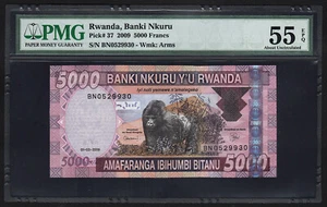 2009 Ruanda, Banki Nkuru, 5000 Francs, Pick-37, PMG 55 EPQ ca. UNC - Bild 1 von 4