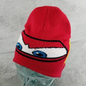 Disney Pixar Beanie Cap Cars Gioventù Bambino Rosso Fulmine McQueen con Parapatti Orecchini - Foto 1 di 8