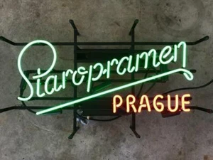 Staropramen Prague Neon Sign Light Man Cave Room Wall Hanging Nightlight 19"x15" - Picture 1 of 1