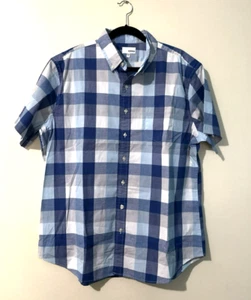 Sonoma Herren XL Kurzarm Hemd mit Knopfleiste blau/weiß kariert - Bild 1 von 12