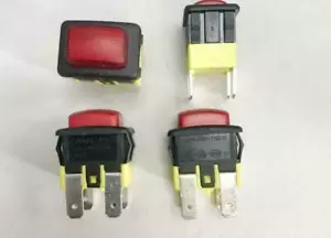 5PCS NEW CANAL PS-5 16A 125/250VAC 4 pins Rocker Switch With Red Lamp - Picture 1 of 1