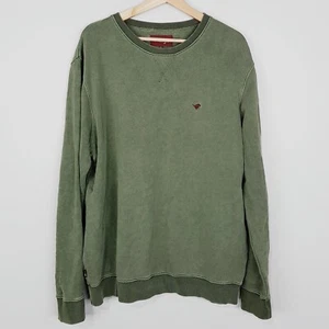 WRANGLER Mens Size XL Khaki Green Cotton Pullover Sweater Jumper - Picture 1 of 9