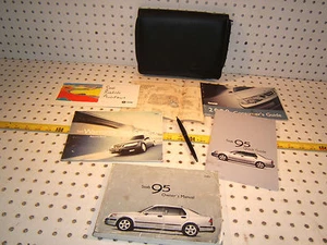 Saab 2001 9 5 owner's manual OEM 1 set of 6 Booklets/ Paper & Black Saab 1 Case - Bild 1 von 12