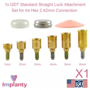 1x Set Silicone Standard Attacco Blocco Dritto Dentale Titanio Int Esagonale 2,42mm - Foto 1 di 12