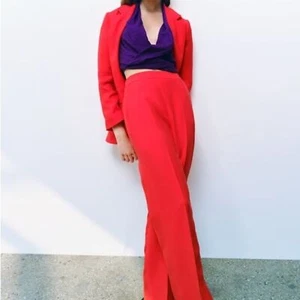 New Zara red linen pants - Picture 1 of 11