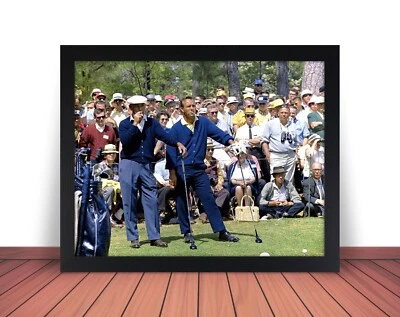 Foto enmarcada de Ben Hogan y Arnold Palmer para fumar 1966 Masters 8x10 / 11x14 Foto 1 de 4