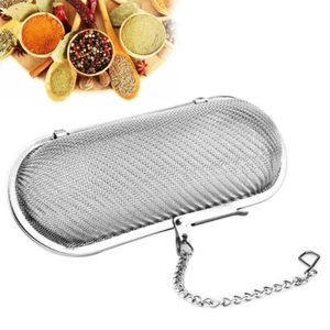 Stainless Steel Cooking Spices Infuser Fine Mesh Loose Tea Herbal Residue Fi__j - Picture 1 of 12