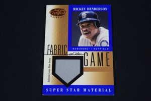 Rickey Henderson 2001 Leaf Certified Materials Fabric Of The Game Star Material
