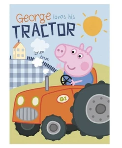 Peppa Pig Gerorge Traktordecke Polarfleece 100 x 140 cm - Bild 1 von 1
