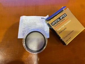 High Resolution Crystal-Optics UV 52mm Lens Filter Made in Japan - Picture 1 of 7