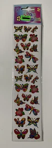 Fun Stickers Multicolor Butterflies Butterfly Dragonfly Gold Outline 1 Sheet - Picture 1 of 2