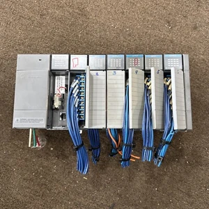 Allen Bradley SLC 500 1746-P1 Ser A 7-Slot Rack w/ modules - Picture 1 of 3