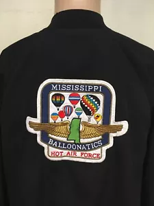 CHAQUETA A PRESIÓN VINTAGE AÑOS 80 MISSISSIPPI BALLOONATICS HOT AIR BALLOON FORCE HECHA EN EE. UU. XL - Imagen 1 de 12