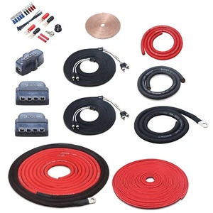 Recoil PCK4D True 4 Gauge 99.99% OFC Car Audio Dual Amplifiers Wiring Kits - Picture 1 of 10
