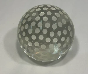 Tiffany & Co Dimpled Round Clear Paperweight - Appx. 2.5" - Picture 1 of 5