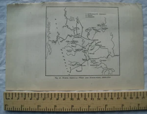 1937 map North America = West & North-west 1668-1800 - Picture 1 of 1