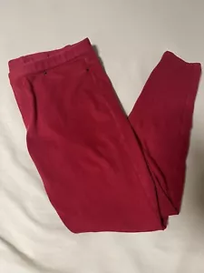 June & Daisy Denim Leggings Womens Size Large Cardinal Red Back Pockets - Picture 1 of 10