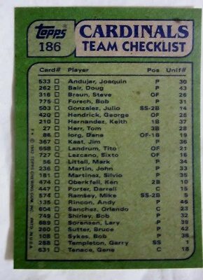 1982 TOPPS BASEBALL 7-399 ⚾ U YOU PICK CHOOSE 🌟60% DISCOUNT🌟 FLATRATE SHIPPING - Image 1 of 4