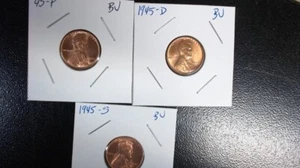 1945 PDS Lincoln Wheat Cent BU - Picture 1 of 2